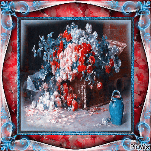 Art - Bouquet champêtre coloré - GIF animé gratuit