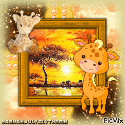 {♥♣♥}Cute Giraffe{♥♣♥} - Zdarma animovaný GIF