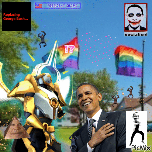 gabriel ultrakill meets obama at last - Bezmaksas animēts GIF
