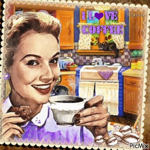 Vintage coffee-contest - GIF animado grátis