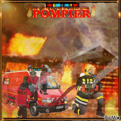 Pompiers - Gratis geanimeerde GIF