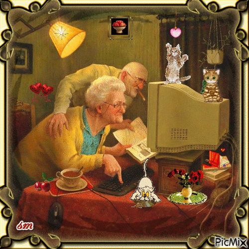 abuelos ciberneticos - Zdarma animovaný GIF