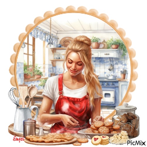 Making cookies - png gratuito