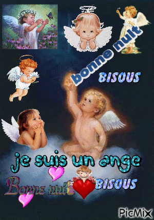 bonsoir des anges - GIF เคลื่อนไหวฟรี