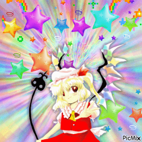 Rainbow star wishes - Darmowy animowany GIF