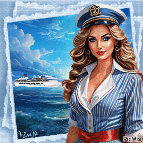 Female captain - Ingyenes animált GIF