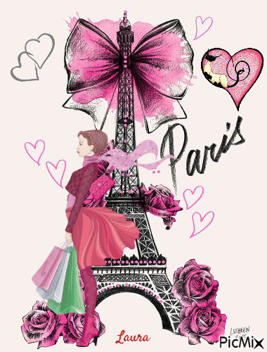 Love Paris - Laura - Бесплатный анимированный гифка
