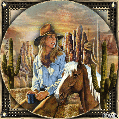 Cowgirl - 無料のアニメーション GIF