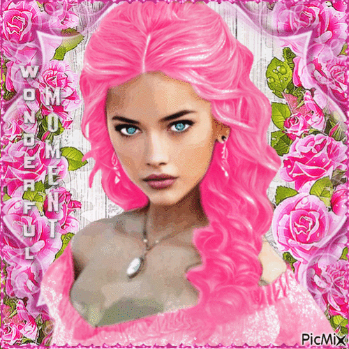 Portrait - Pink tones - Gratis animeret GIF