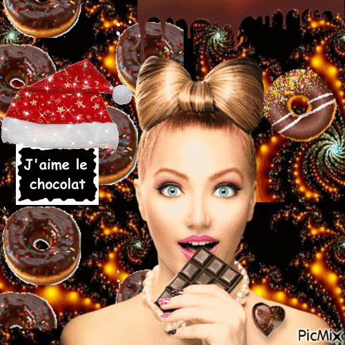 Chocolat de Noël - Ingyenes animált GIF