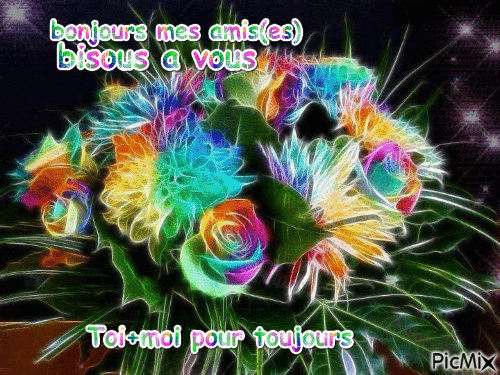 fleurs de bonjours - Δωρεάν κινούμενο GIF