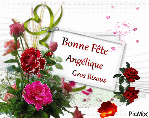 bonne fête Angélique - Bezmaksas animēts GIF