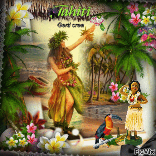 Tahitian folklore - GIF animado gratis