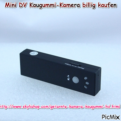 HD Kaugummi getarnte Spionage Kamera - GIF animate gratis