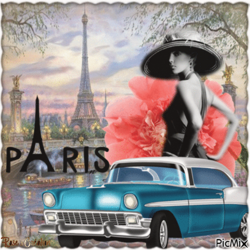 Concours : Femme Vintage à Paris - Darmowy animowany GIF