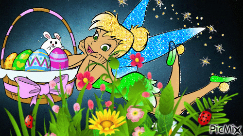 Tinkerbell Easter - Бесплатный анимированный гифка