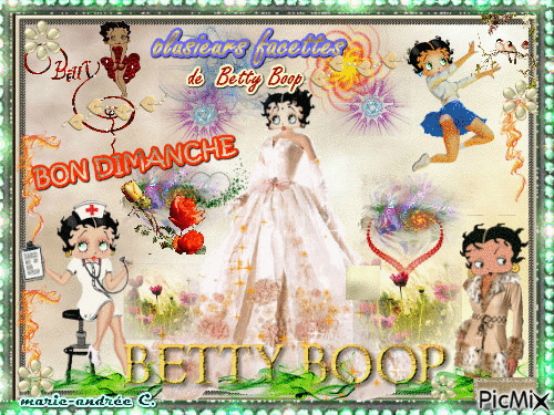 *Betty Boop & Plusieurs facettes" - Бесплатный анимированный гифка