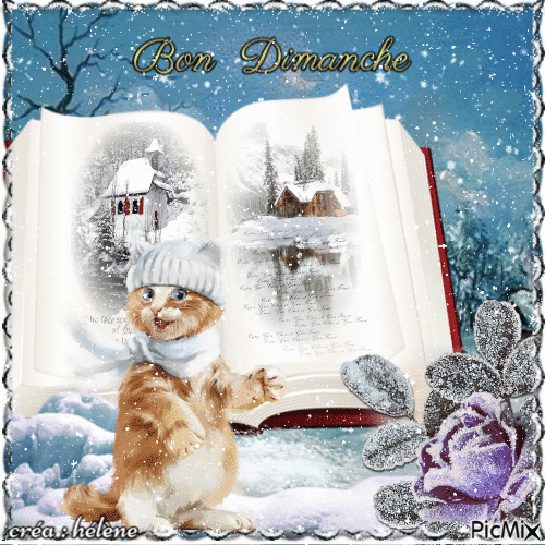 Un livre dans la neige - Darmowy animowany GIF