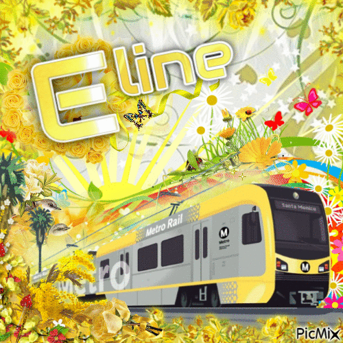 LA Metro E Line Train - GIF animado gratis