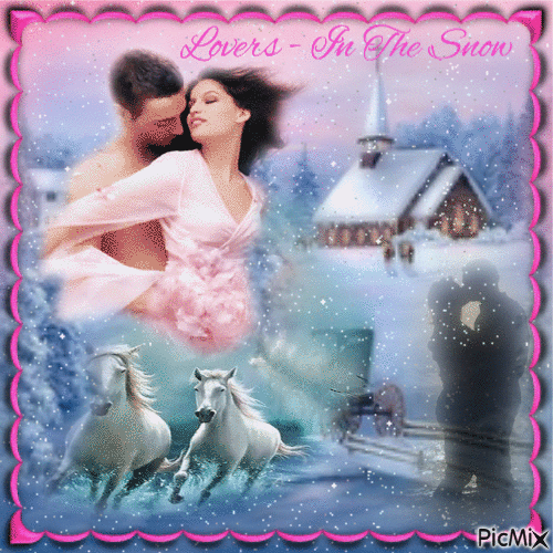 Lovers - In The Snow - GIF animate gratis