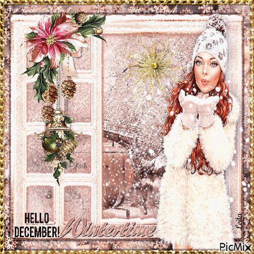 Hello December. Wintertime - GIF animado gratis