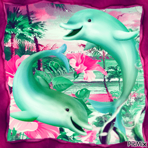 Les dauphins - GIF animate gratis