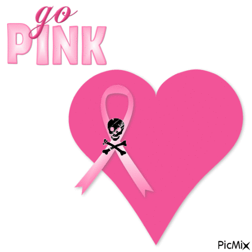GO PINK Breast cancer sucks - GIF animé gratuit