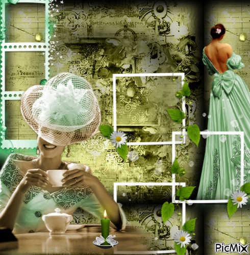 lady in green - PNG gratuit