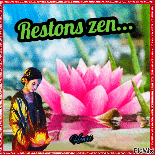 Restons zen - Darmowy animowany GIF