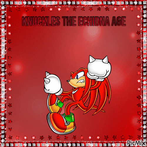 Knuckles The Echidna Age - Бесплатный анимированный гифка