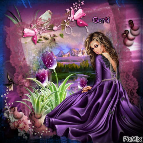 Creation in shades of purple - фрее пнг