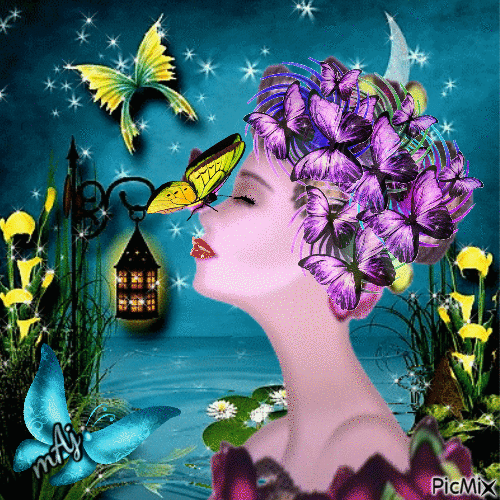 Concours "Femme Papillons" - GIF เคลื่อนไหวฟรี