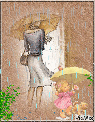 Sous la pluie - Ilmainen animoitu GIF