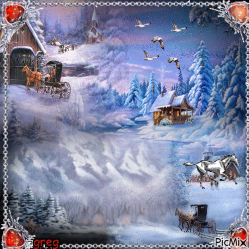 jolie hiver - GIF animate gratis