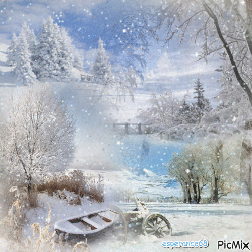 La beauté de l'hiver - GIF animado gratis
