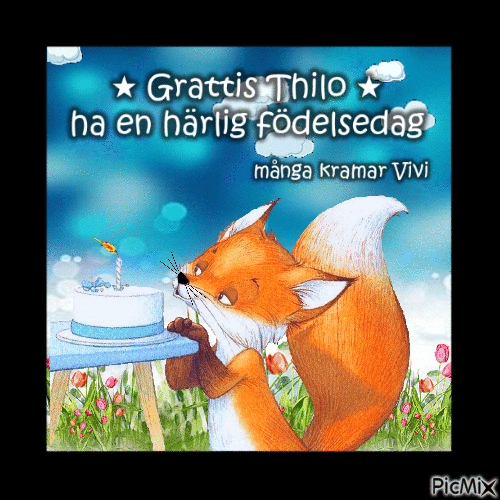 Grattis Thilo 2024 - GIF animate gratis