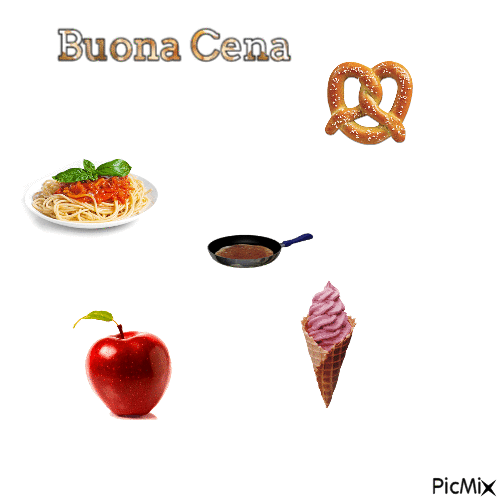 buona cena - Бесплатный анимированный гифка