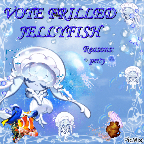 VOTE FRILLED JELLYFISH - Безплатен анимиран GIF