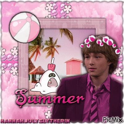 ♣Sterling Knight in Summer in Pink♣ - Free animated GIF