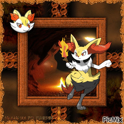 -Braixen mighta accidentally started a cave fire- - Бесплатни анимирани ГИФ