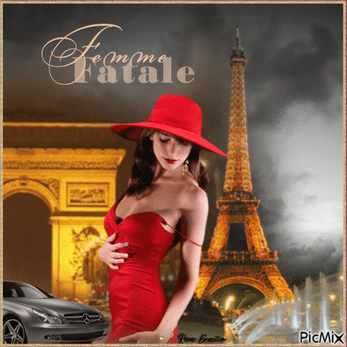 Concours : Femme fatale à Paris - Безплатен анимиран GIF