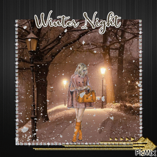 winter night - GIF animé gratuit