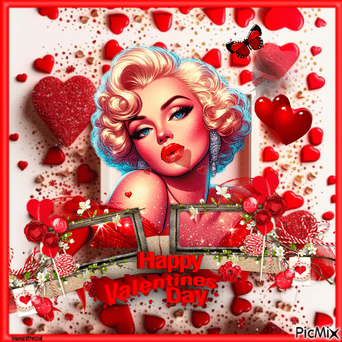 Marilyn--Valentine'sday - Gratis animerad GIF