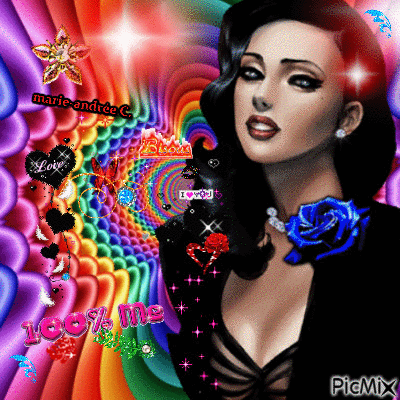 couleurs,modern',fractal, femme . Love, Amour. - Free animated GIF