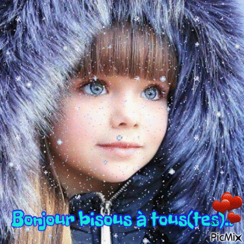 Bonjour bisous - Free animated GIF
