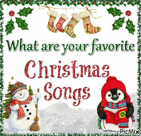 Favorite Christmas Songs - GIF animé gratuit