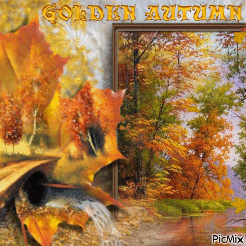 Golden Autumn - GIF animasi gratis