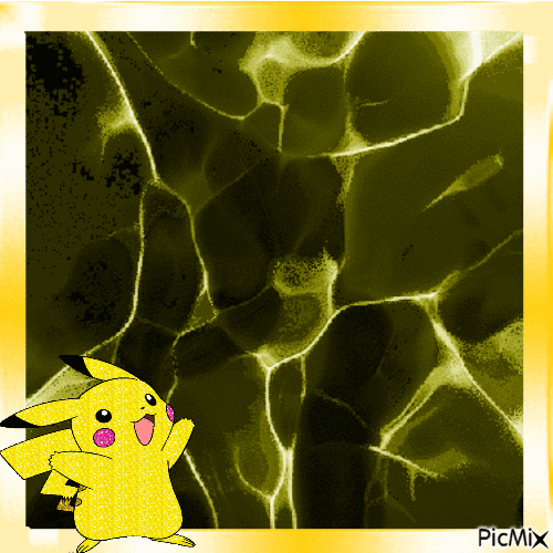 Pikachu template - GIF animado grátis