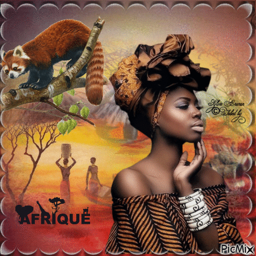 Femme Afrique - GIF animasi gratis