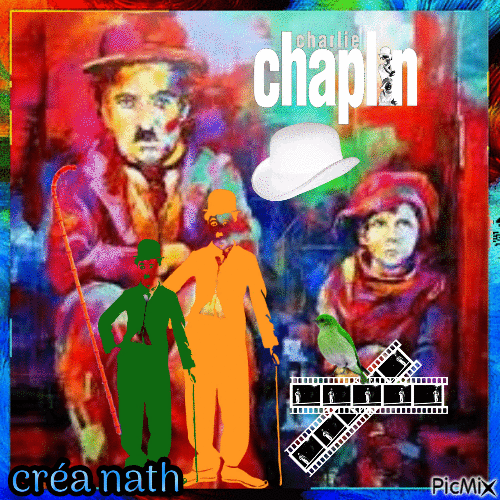 Charlie Chaplin,concours - Animovaný GIF zadarmo